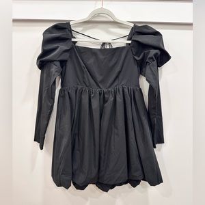 Puff sleeve baby doll dress